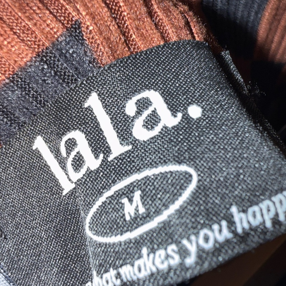 Dressed in LALA Brown and Black Checkered Wide-Leg Pants Set - Picture 7 of 13